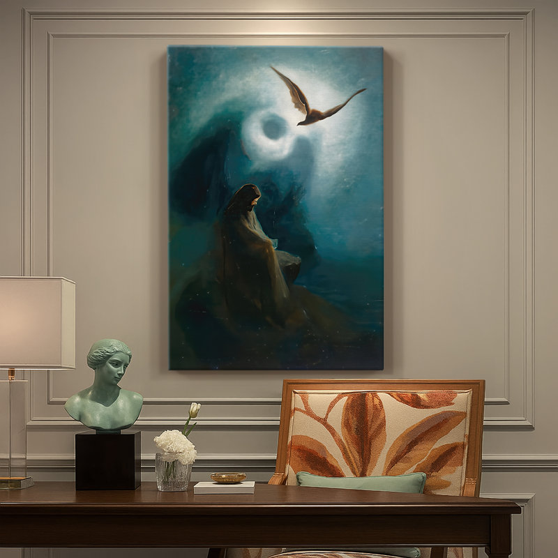 Martyr et Crucifié, Son Helios - Toile tendue avec châssis par Karl Wilhelm Diefenbach, 18 x 27