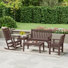 Ayling Poly 5-Piece Bench & Rocking Chair Set