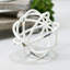 Sculpture boule blanche en métal-21304499
