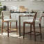  Ensemble de 6 tabourets de bar rembourrés à assemblage rapide de style moderne avec pieds en bois-979889906-979889910