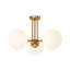 Nathon 3-Light Modern Classic Globe Glass Shade DImmable Semi Flush Mount Light Fixture