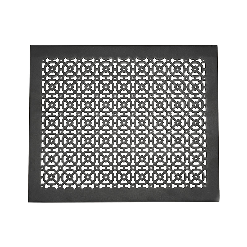 Ouverture de conduit AIR RETOUR | Couvercle de conduit lourd en aluminium coulé | Thermolaqué, Noir thermolaqué, 18" x 22"