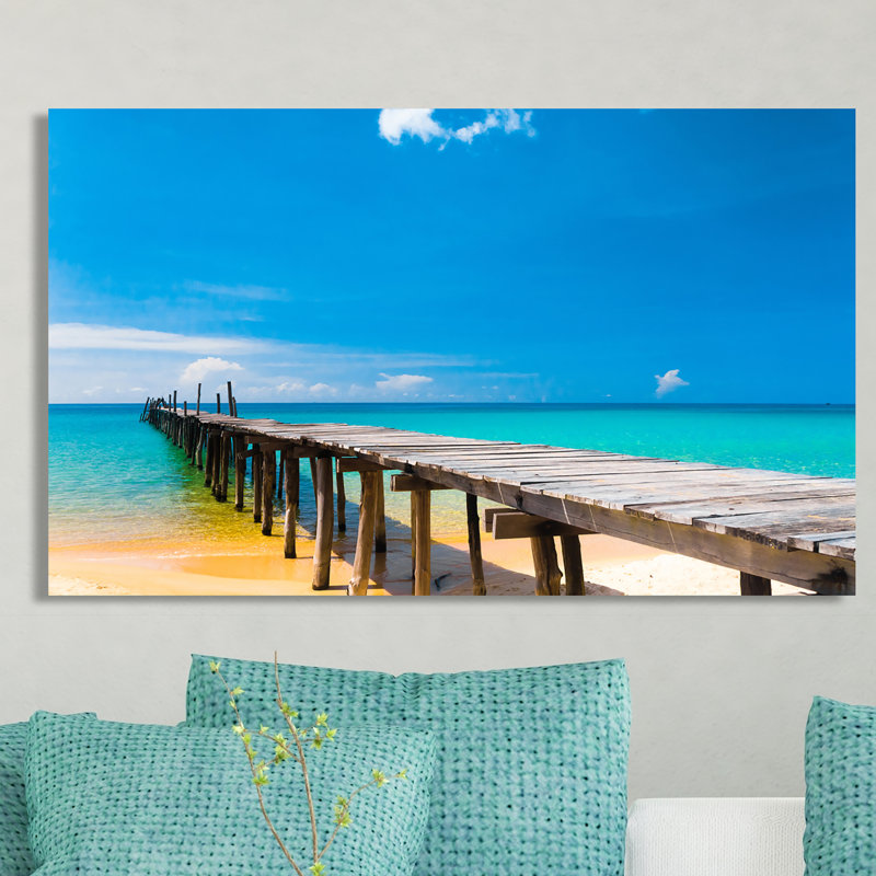 «A Day at the Beach», reproduction de photo sur toile tendue, H 36 po x l 60 po x P 1,5 po