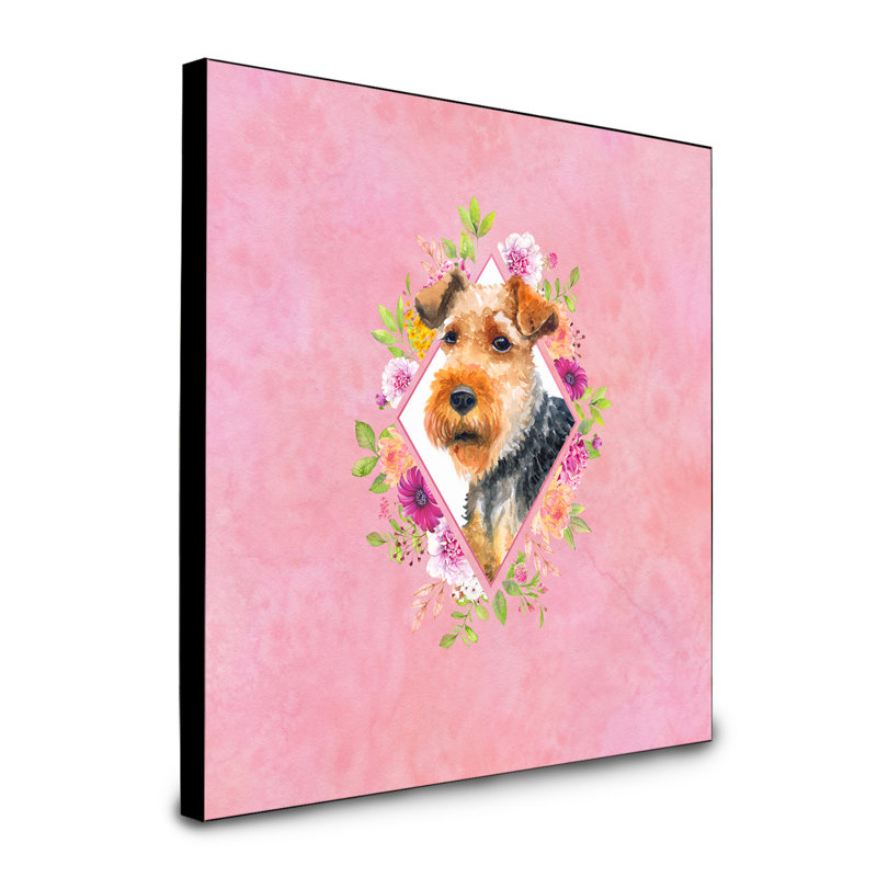 Panneau mural Dollman Flowers, Rose, Terrier gallois