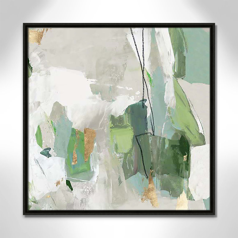 Enchanted Emerald II Print by Tom Reeves, Espresso Floater Framed, 25.5" H x 25.5" W x 2" D