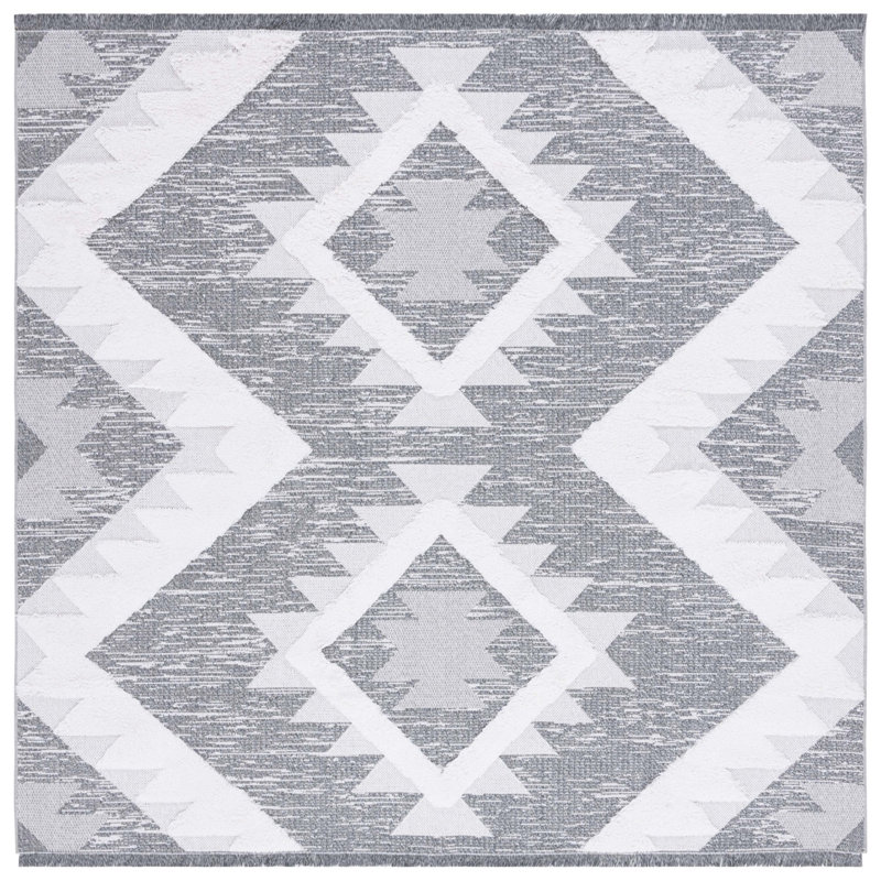 Tapis gris / ivoire Augustine 712, Carré 6 pi 4 po