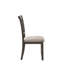 Ensemble de 2 chaises d'appoint en tissu beige et gris vieilli Claudia II