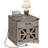  23.6"W Farmhouse End Table with Charging Station Square Wooden Nightstand Large Sofa Side Table with Storage Cabinet-543649529