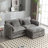 Luxurious Oversized Double Sofa with Chenille Fabric and Removable Armrests-1268184557