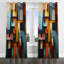 Collage Kacie Cubist Harmony - rideau occultant avec œillets - 1 panneau-124147404-124212232
