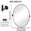 Miroir de salle de bain pivotant avec cadre en métal noir 20 po x 28 po