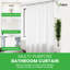 Rideau de douche en coton naturel pour décoration de salle de bain - Rideau non toxique pour douche de baignoire et de cabine avec anneaux-110731449