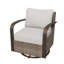 Chaise d'extérieur pivotante en osier avec coussins-100420794