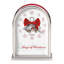 Songs of Christmas Holiday Tabletop Clock, Arched Frame with Musical Chimes, Labeled Carol Dial, Quartz Movement
