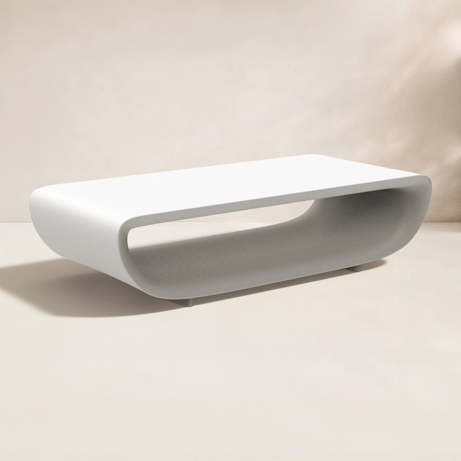 Bum Bum 58" Patio Table, White