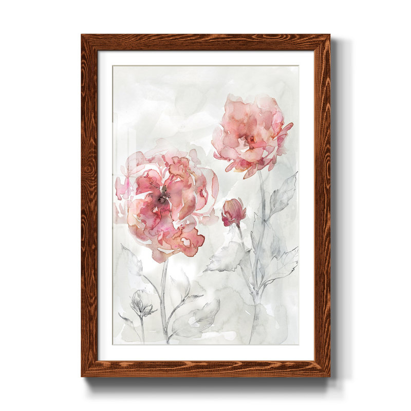 «Blush Botanical II», reproduction d'art sur papier encadrée, H 44 po x l 31 po x P 1 po, Érable
