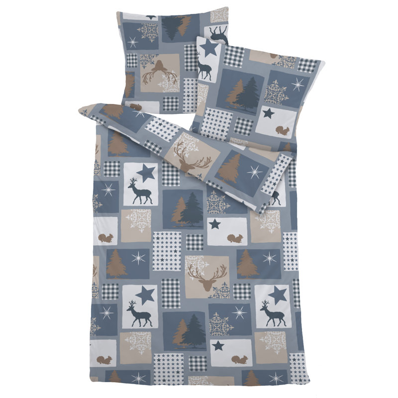 Winterzauber Blau/Beige, 155cm W x 220cm L