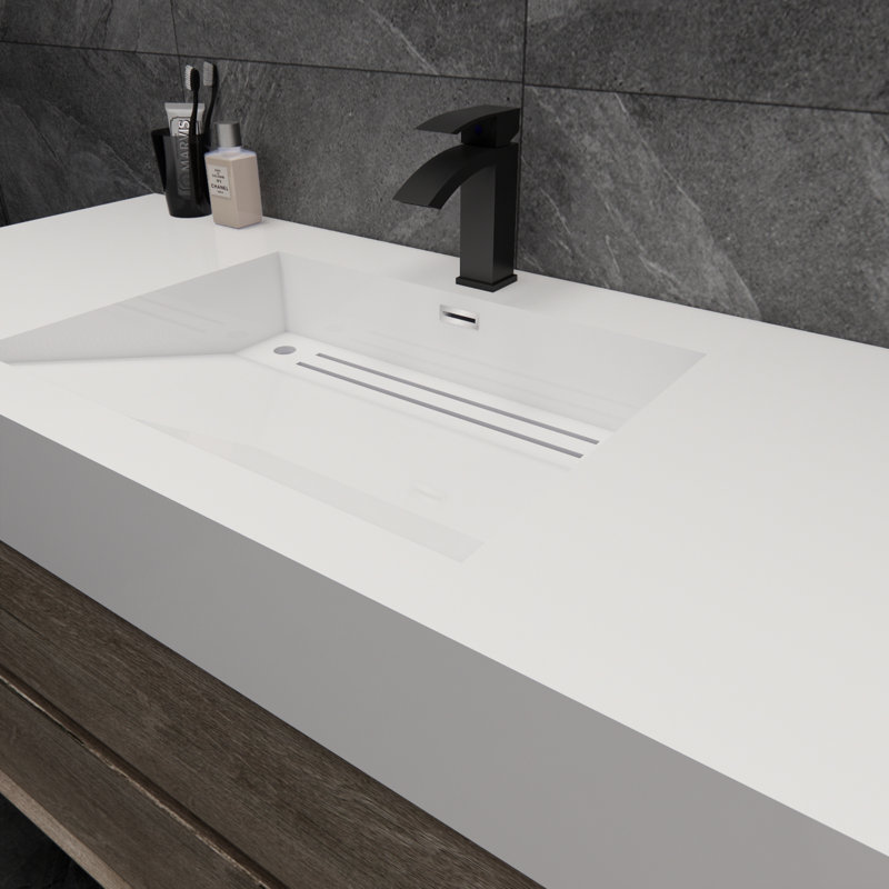 Meuble-lavabo simple 47 po Albizu, Gris