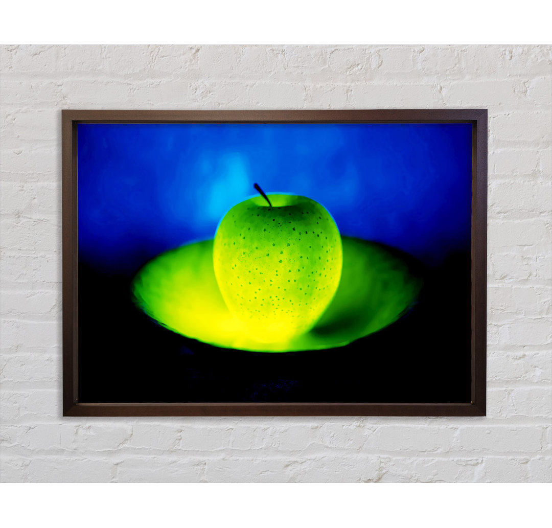 Green Apple Glow - Einzelner Bilderrahmen Kunstdrucke auf Leinwand