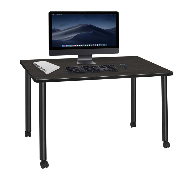 Regency Kee Mobile Desk, 29" H x 48" W x 24" D, Ash Gray/Black