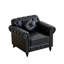 Chaise d'appoint en similicuir avec coussin-235384892