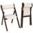 Set of 2 Folding Chairs with Comfy Padded Backrest and Seat