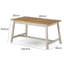 Starnes Solid Pine Wood Dining Table, W150 x D80 cm-1400054407