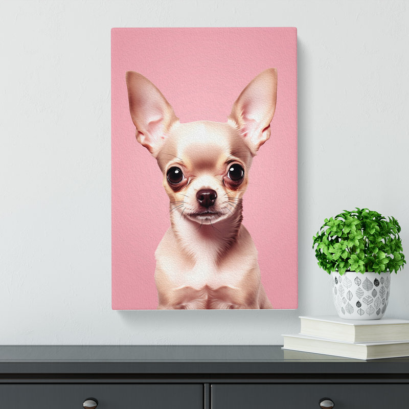 Chihuahua Minimalism No.2 - No Frame Print, 50cm H x 35cm W x 3cm D