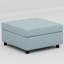 Modulaire avec rangement et canapé-lit, tissu chenille bleu antique, 8, 129 po Profondeur, 124 po Largeur, 32 po Rangement modulaire à hauteur convertible, 8 places, bleu, profond, large, haut