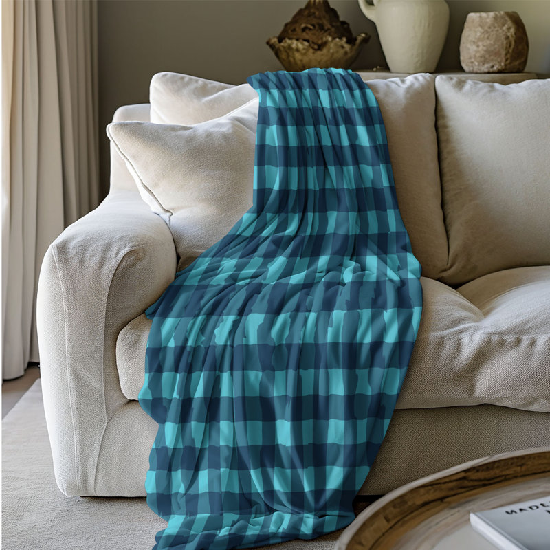 Blue Sherid - couverture Sherpa de qualité supérieure 1 pièce, Grand lit