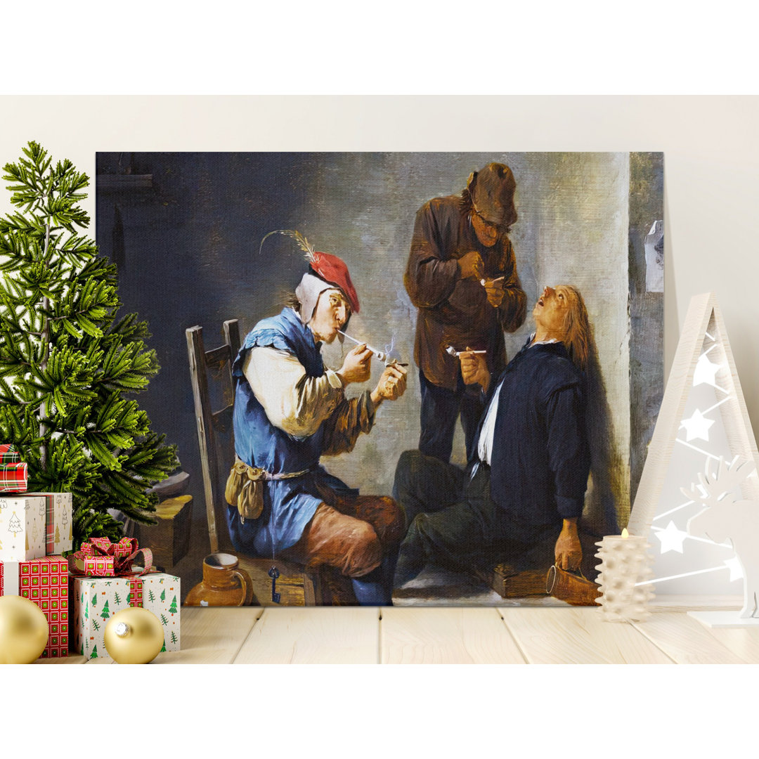 Old Masters Smoking Canvas Art, Gallery Wrapped Wall decor, Ready to Hang, Archival Print, Historical Scene Canvas, Statement Piece