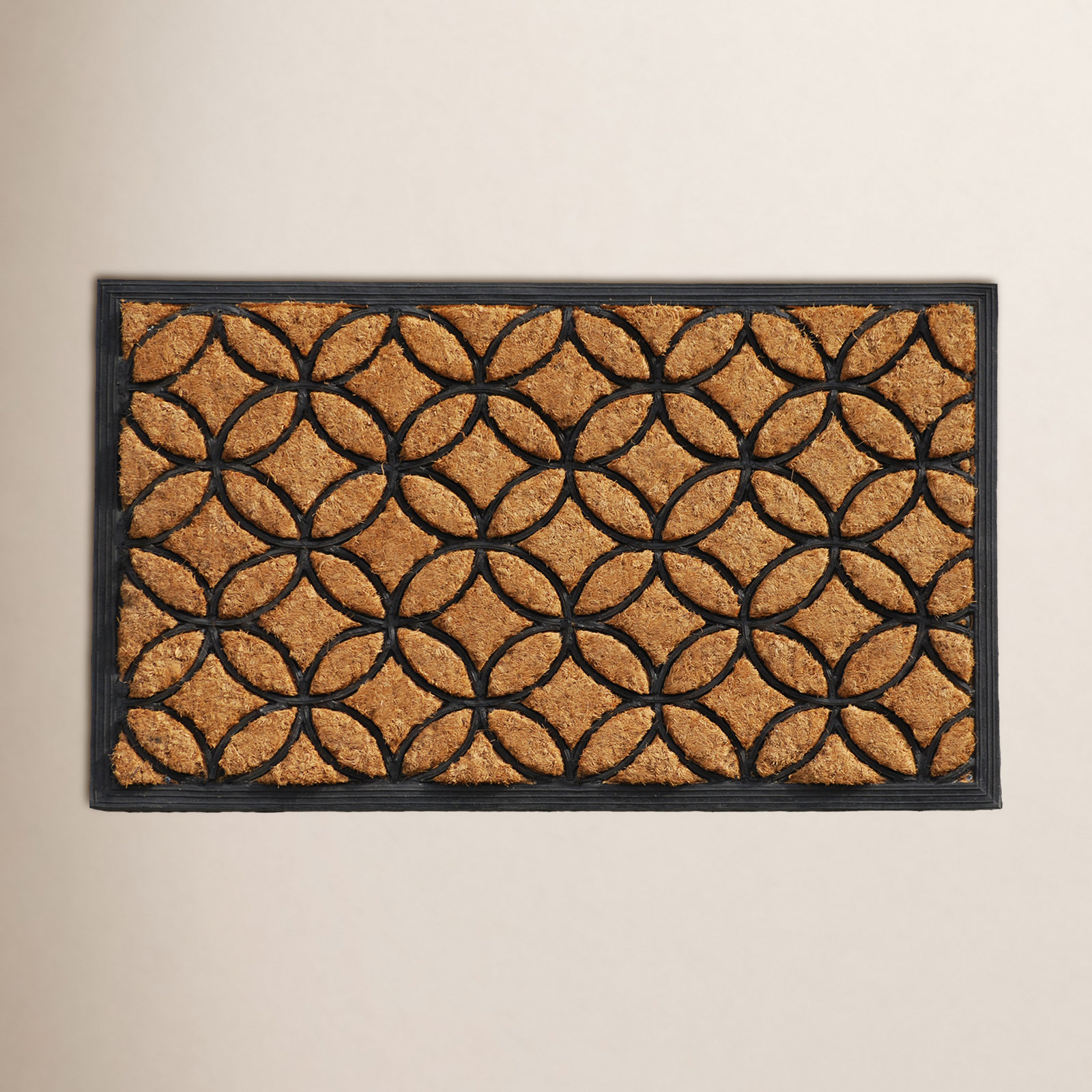 Winston Porter Bothwick Circles Non-Slip Outdoor Door Mat & Reviews ...