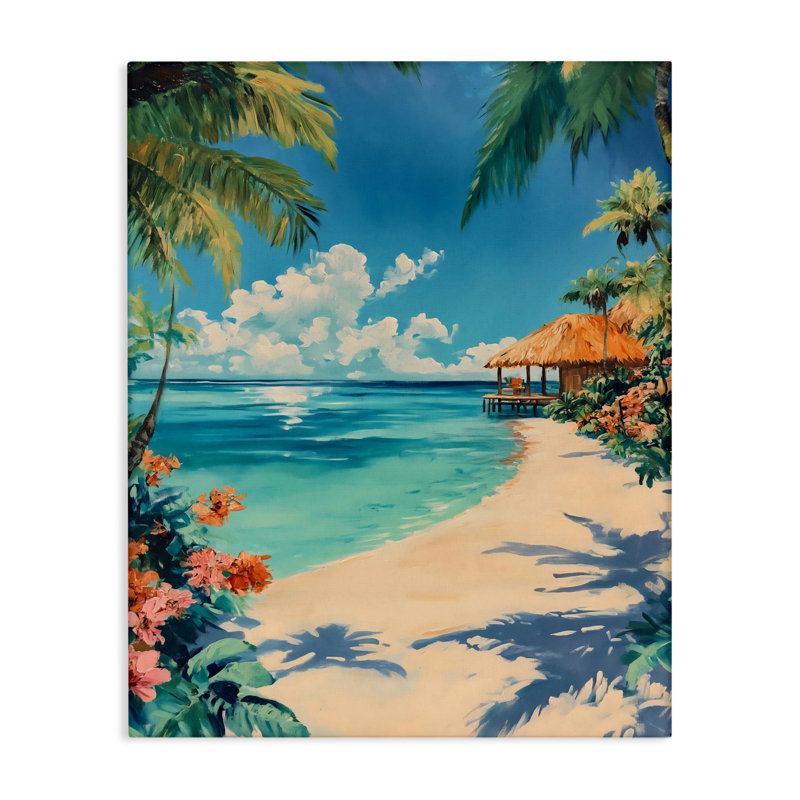 Toile tropicale Cabana, par Franklyn Gregory, H 20 po x l 16 po