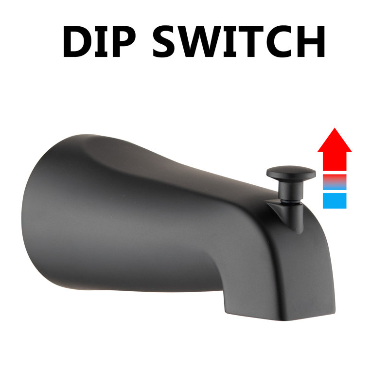 Robinet de baignoire avec valve brute, Noir