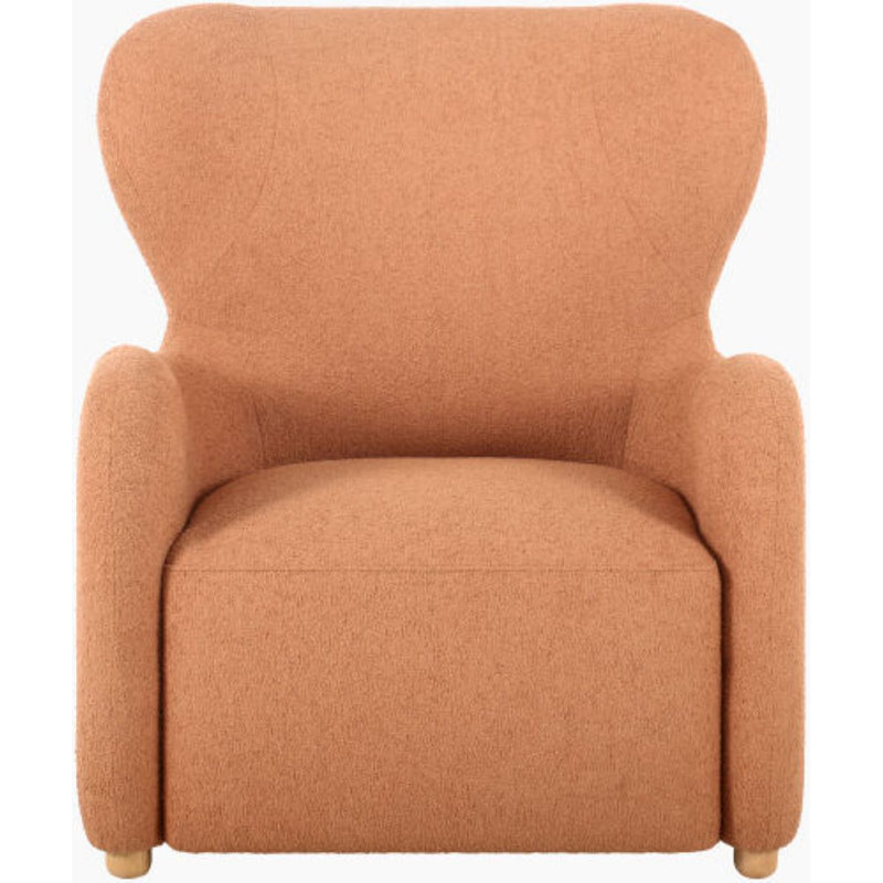 Ojal Modern Accent Chair, Brown Boucle