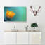 Blooming Orange Magnolia Flower in Abstract - Wrapped Canvas-55315585