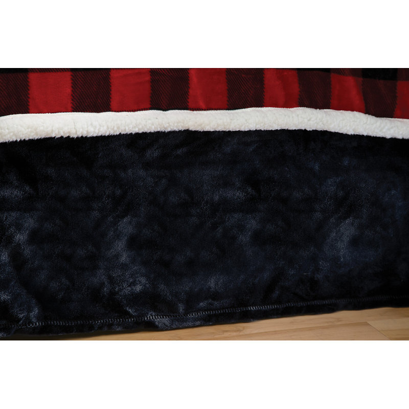 Black Plush Bed Skirt King, King