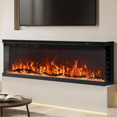 Advait Metro Lane Black Electric Fireplace
