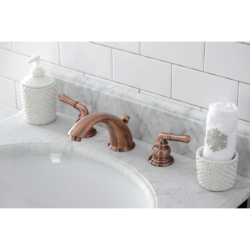 Robinet de salle de bain espacé Kingston, Cuivre antique