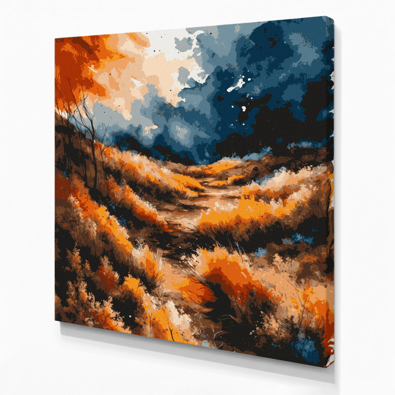 «Watercolor Landscape 29», art mural sur toile noire, H 8 po x l 8 po