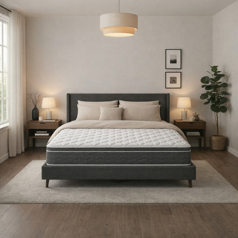 14-Inch Hybrid Mattress – Cooling Gel Memory Foam For Pressure Relief, Motion Isolation, King