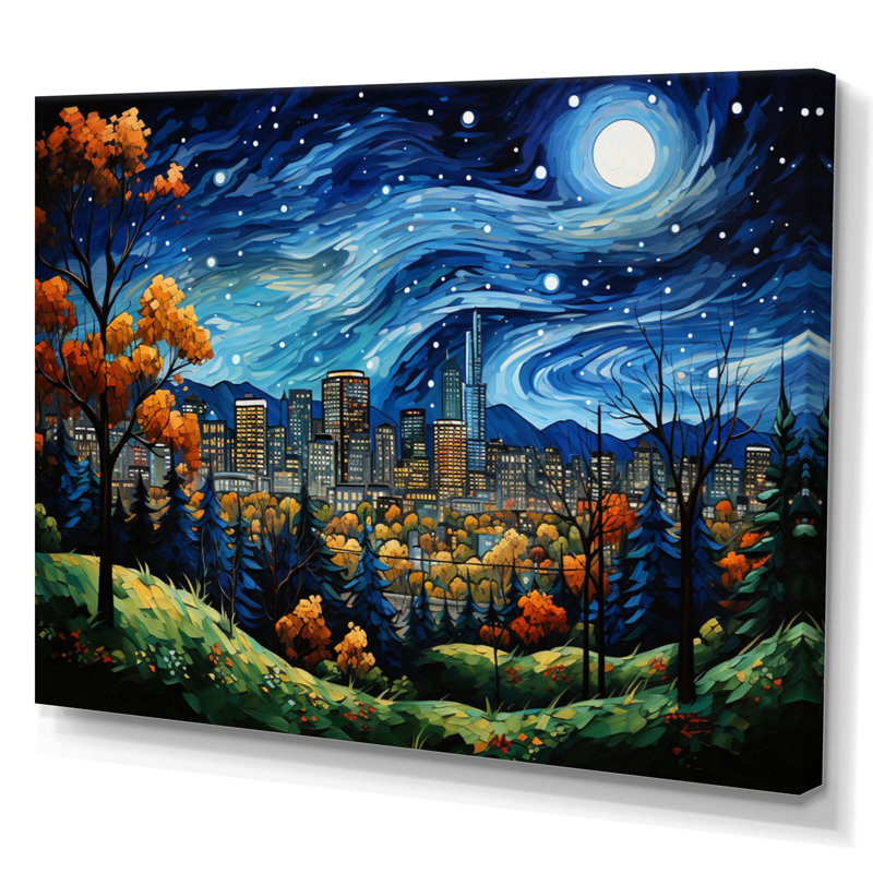 «Masterry Toronto The Starry I» sur toile, H 24 po x l 32 po x P 1 po, Toile tendue