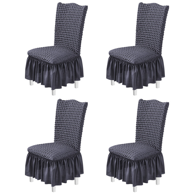 Housse pour chaise de salle à manger, gris