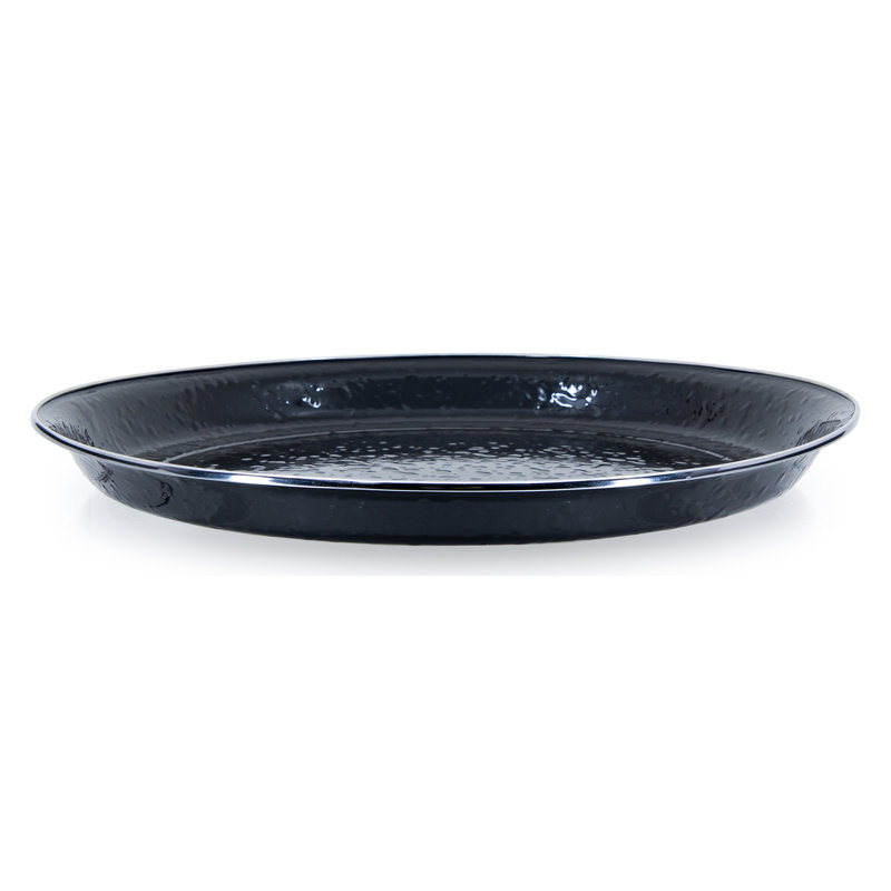 Swirl Tray, Medium 15.5" Tray, Solid White Textured