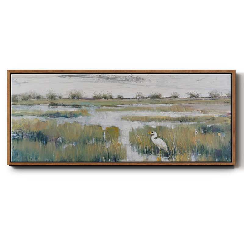Marshland View VI - Framed Canvas, 24" H x 60" W