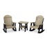 Ensemble de chaises berçantes 3 pièces avec table d'appoint Heritage Adirondack Heritage