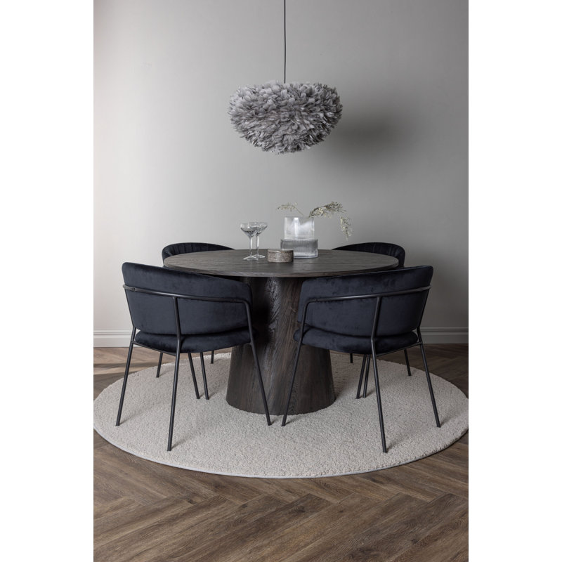 Francisco 4 - Person Dining Set, Black