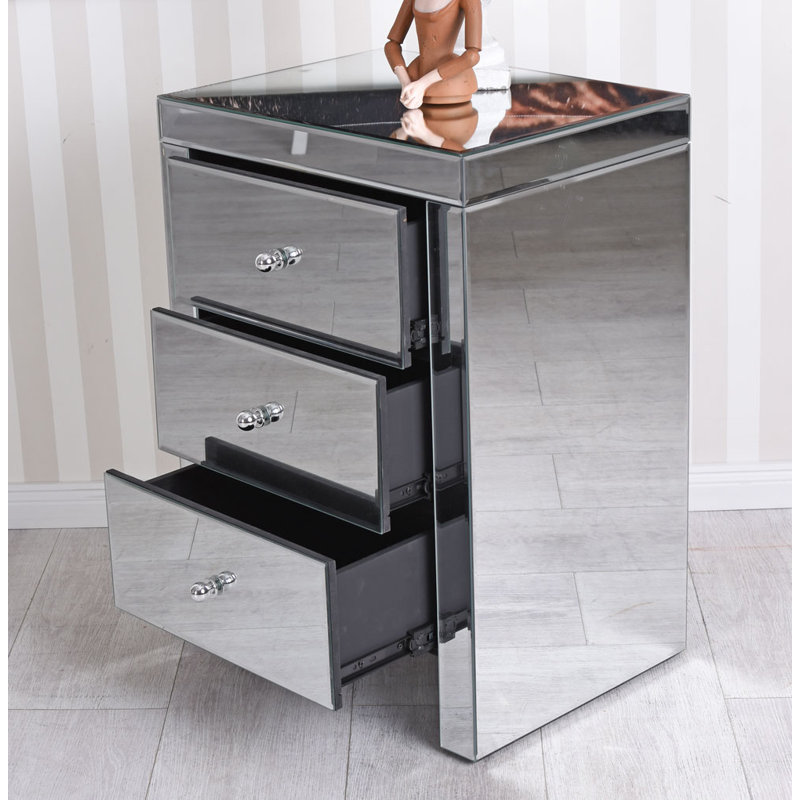 Renelsa 46cm W Manufactured Wood Bedside Table