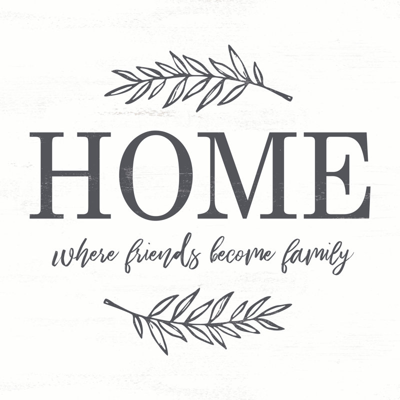 Homes Friends Family - Wrapped Canvas Print, 122cm H x 122cm W x 3.8cm D