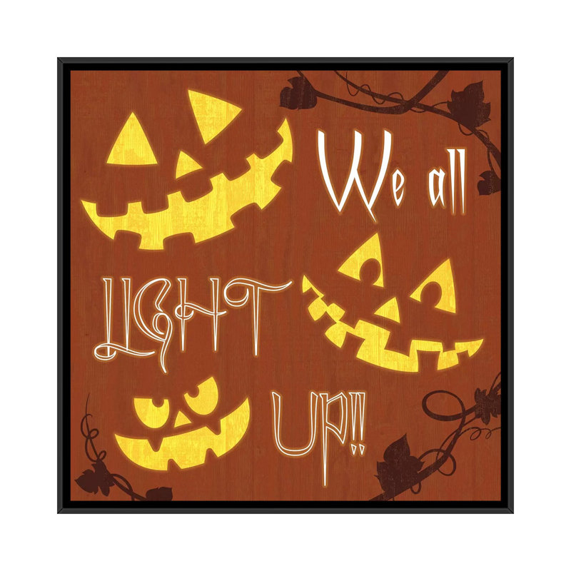 «We All Light Up», impression sur toile tendue, H 37 po x l 37 po x P 1,5 po, Toile encadrée noire, Pas de tapis